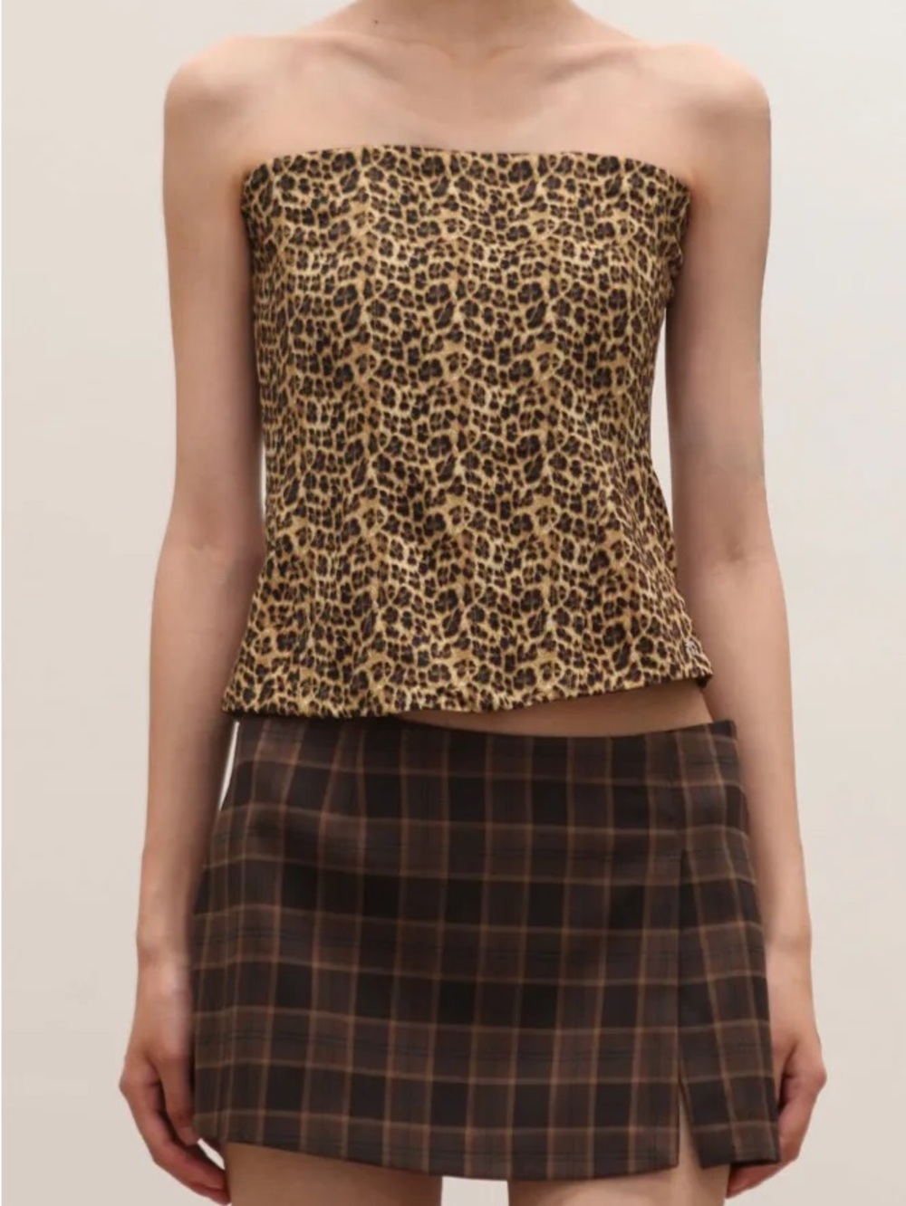 NWT Miaou Libra Corset Tube Top in Leopard Print Size XS